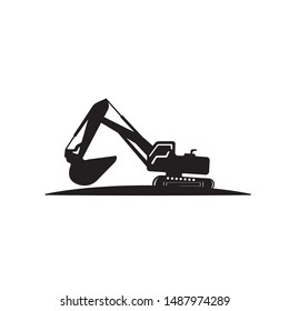 Excavator Vector Logo Template. construction, vector illustration

