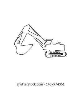 Excavator Vector Logo Template. construction, vector illustration
