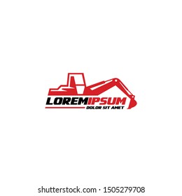 Excavator Vector Logo Template. construction, vector illustration