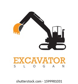 Excavator Vector Logo Template. construction, vector illustration