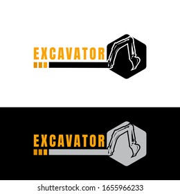 Vorlage für die Vektorillustration des Baggers. Konstruktion, Vektorillustration