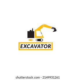 Excavator Vector Logo Template. construction, vector illustration