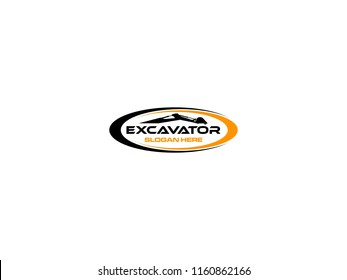Excavator Vector Logo Template. logo for heavy equipment,construction,industrial etc, vector illustration