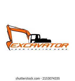 Excavator Vector Logo Template. konstruksi, ilustrasi vektor