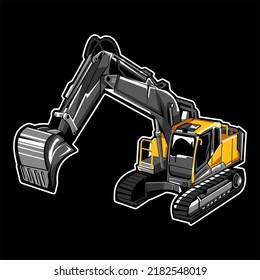 Excavator Vector Machine Construction Equipment