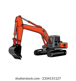 excavator vector simple clean modern
