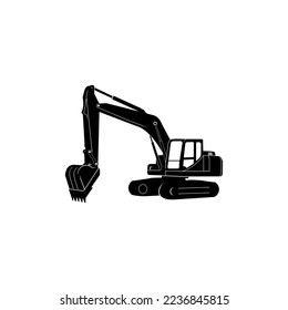 excavatorcar, logo, graphic designs, cartoon, illustration, icon, vector, silhouette, line art, monogram, for business
