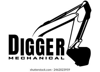 excavators logo icon design vector	