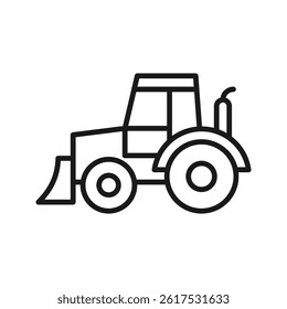 Excavators vector icon in line style. Simple and minimalist industrial and factory theme icons