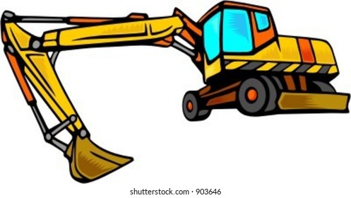 Excavator.Vector illustration