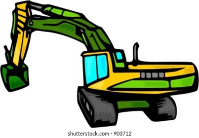 Excavator.Vector illustration