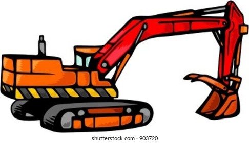 Excavator.Vector illustration