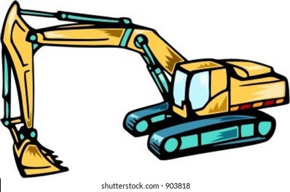 Excavator.Vector illustration
