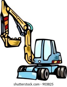 Excavator.Vector illustration