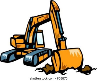 Excavator.Vector illustration