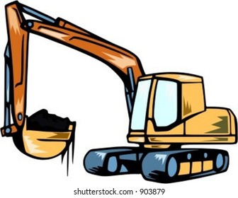 Excavator.Vector illustration