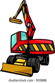 Excavator.Vector illustration
