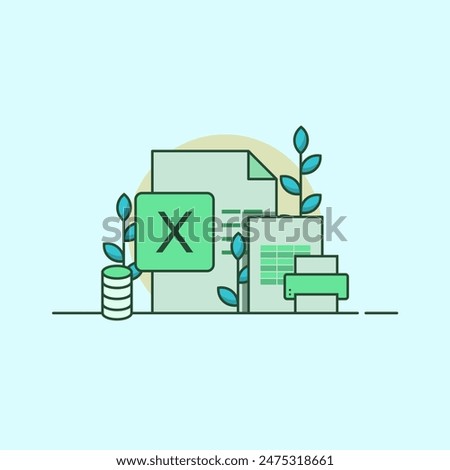 excel document sheet illustration, file excel worksheet icon