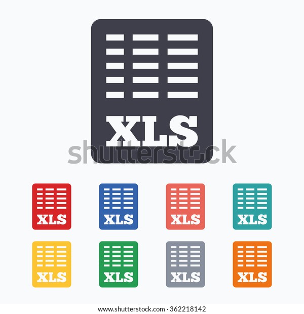 Excel File Document Icon Download Xls Stock Vector Royalty Free