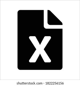 Icono del vector de documento de Excel