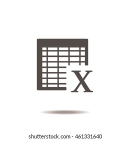 Excel Icon, flat design style