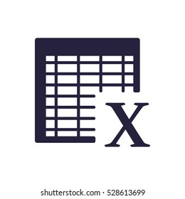 Excel Icon, flat design style