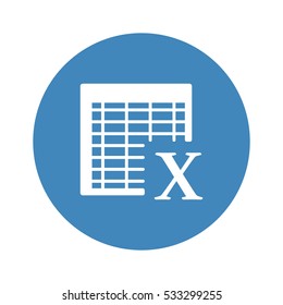 Excel Icon, flat design style