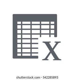 Excel Icon, flat design style