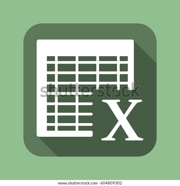 Excel Icon Flat Design Style Stock Vector Royalty Free