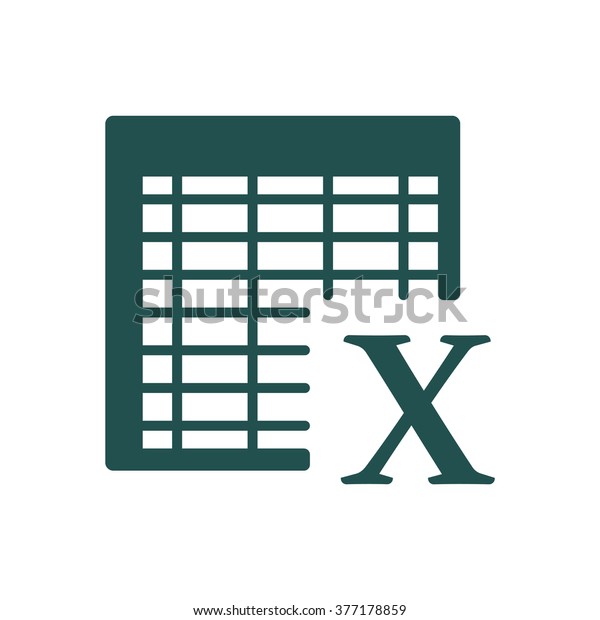 Excel Icon Isolated Vector Flat Design のベクター画像素材 ロイヤリティフリー