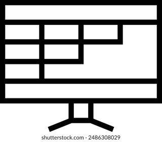 excel icon. Thin linear style design isolated on white background