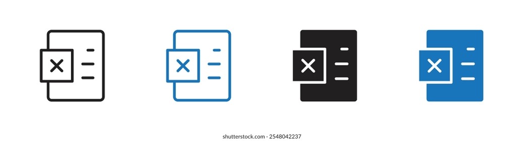 Esquema del conjunto de Vectores de iconos de Excel