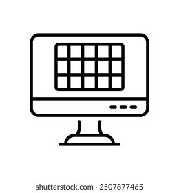 Excel icon vector stock illustration