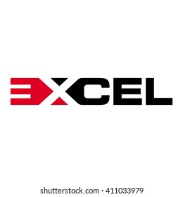 Excel Logotype Logo Vector Stock Vector (Royalty Free) 411033874