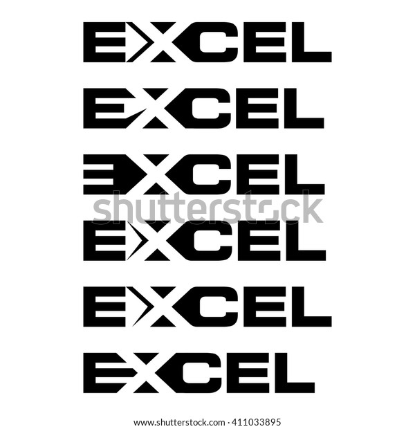 Excel Logotype Logo Vector Stock Vector Royalty Free