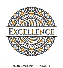  Excellence arabesque style emblem. arabic decoration.