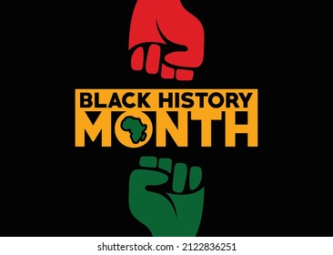 Excellence Black History Month. African American History Annual Celebrate.  February days. United States Poster, Card, Banner, and Background. Vector illustration design.