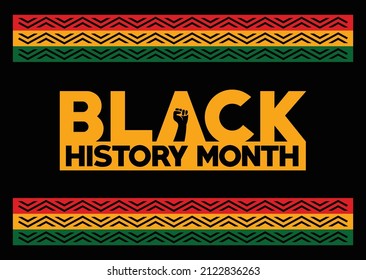 Excellence Black History Month. African American History Annual Celebrate.  February days. United States Poster, Card, Banner, and Background. Vector illustration design.