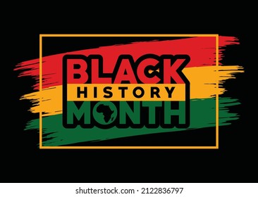 Excellence Black History Month. African American History Annual Celebrate.  February days. United States Poster, Card, Banner, and Background. Vector illustration design.