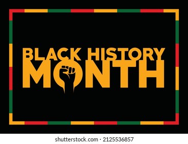 Excellence Black History Month. African American History Annual Celebrate.  February days. United States Poster, Card, Banner, and Background. Vector illustration design.