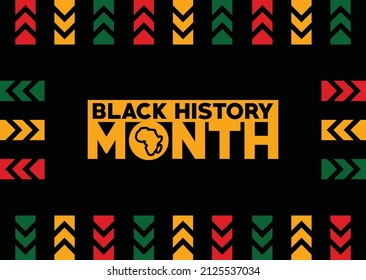 Excellence Black History Month. African American History Annual Celebrate.  February days. United States Poster, card, banner, background. Vector illustration design.