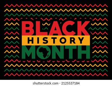 Excellence Black History Month. African American History Annual Celebrate.  February days. United States Poster, card, banner, background. Vector illustration design.