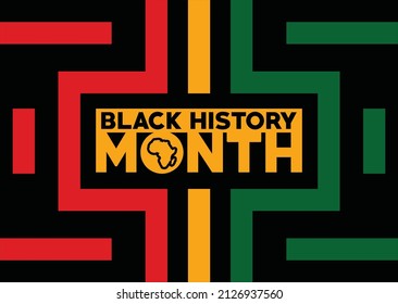 Excellence Black History Month. African American History Annual Celebrate.  February days. United States Poster, card, banner, background. Vector illustration design.