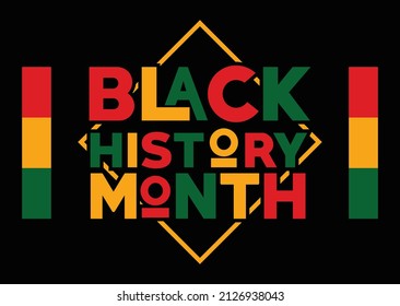 Excellence Black History Month. African American History Annual Celebrate.  February days. United States Poster, card, banner, background. Vector illustration design.