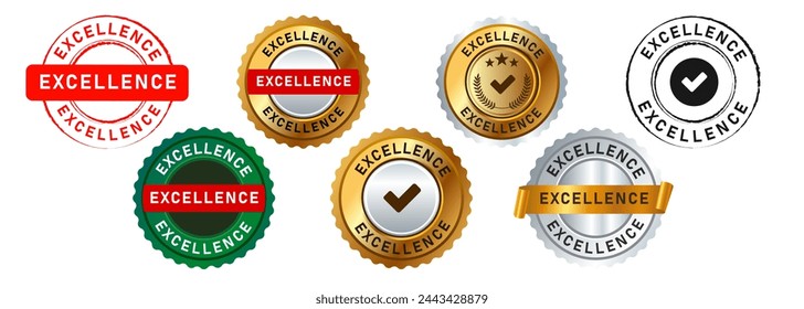 excellence circle stamp and seal badge label sticker sign for quality best ranking