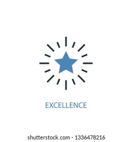 excellence concept 2 colored icon. Simple blue element illustration. excellence concept symbol design. Can be used for web and mobile UI/UX