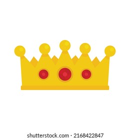 Excellence crown icon. Flat illustration of excellence crown vector icon isolated on white background
