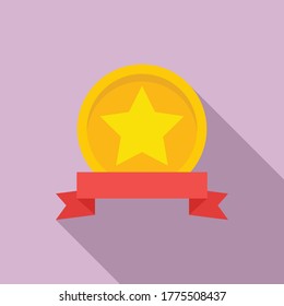Excellence emblem icon. Flat illustration of excellence emblem vector icon for web design
