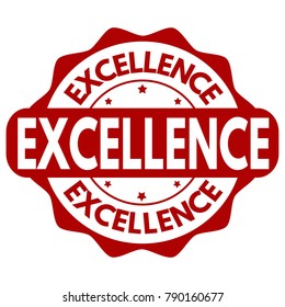 Excellence grunge rubber stamp on white background, vector illustration
