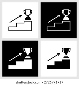 Icono de la excelencia con el fondo blanco y negro
